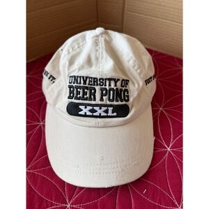 University of Beer Pong XXL Baseball Cap Adjustable Strap Beige ABPA